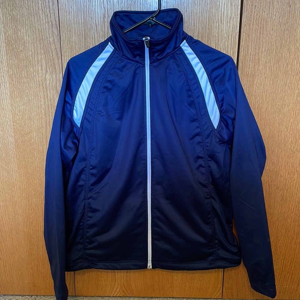 Sport-Tek Track Top - Sz. S - Navy Blue and White